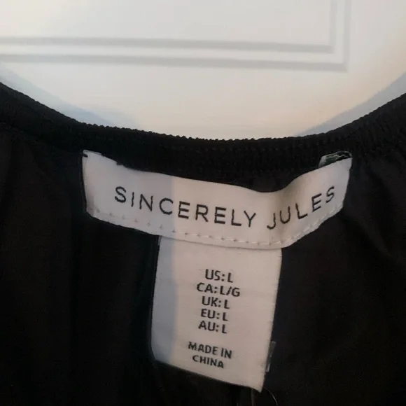 Black Peasant Blouse - Picture 7 of 7